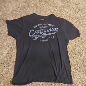 Original Craftmen's Navy Graphic Tee Mens Large Classic